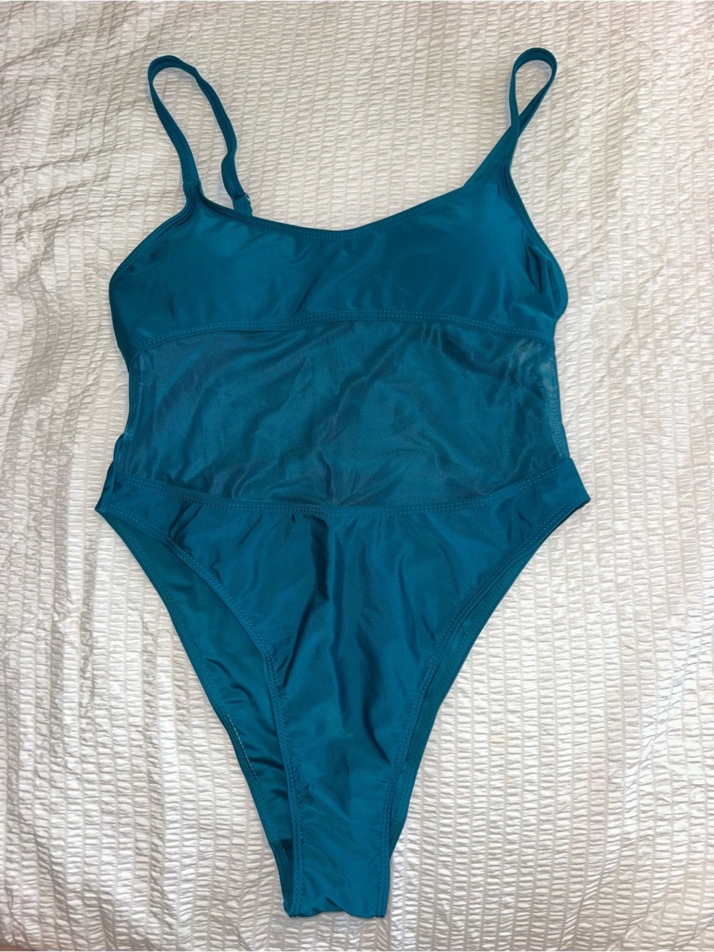 SHEIN Teal One-Piece Girls Swimsuit
